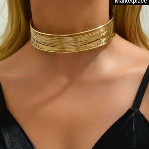 NWT SHEIN Gold Choker & Arm Cuff